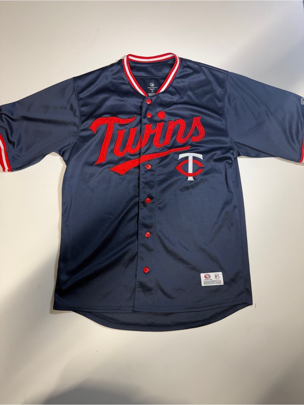 Twins Navy & Red Men's Baseball Jersey